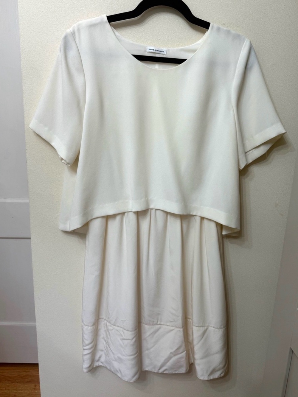 Club Monaco 2016 Archival Silk-Blend Drop-Waist Dress (Size M)